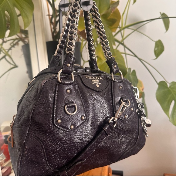 Prada Midnight Purple Shimmering Leather Top
Handle Bag - Picture 2 of 15